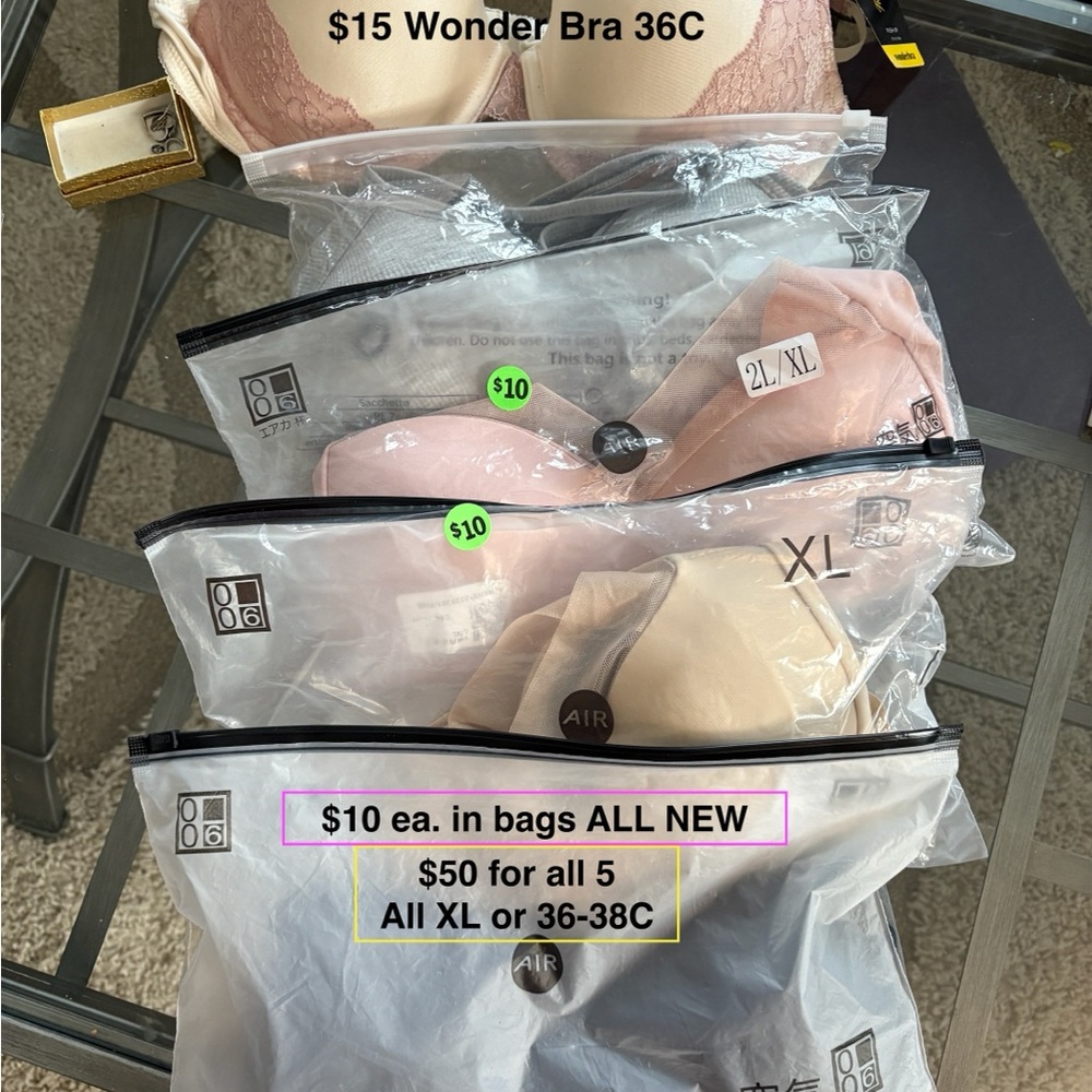 Assorted Bras in Neutral Tones